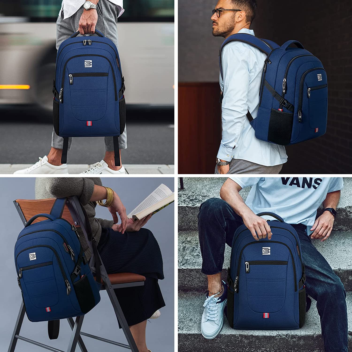 Bagsure Travel Laptop Backpack, Business Water Resistant Laptop Backpack with USB Charging Port, Durable Anti Theft College School Computer Bag for Men & Women Fits 15.6 Inch Notebook & Laptop - Image 7